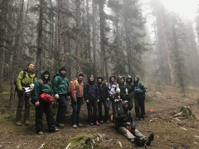 MHYC members in forest.